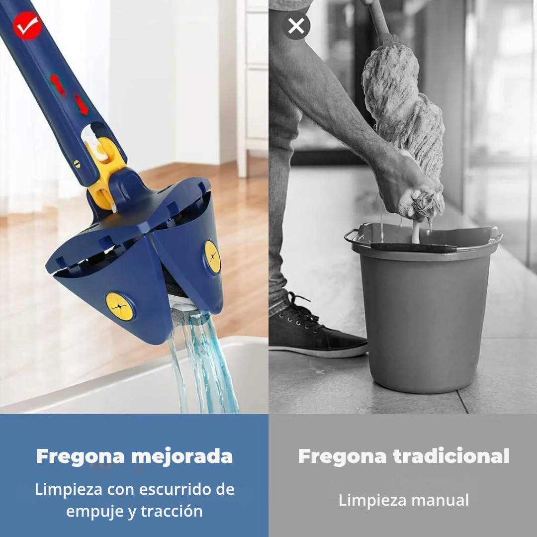 🌀 SpinMop 360™ | Fregona inteligente con escurrido automático