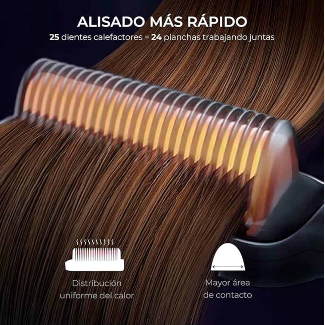 💇‍♀️ Cepillo Alisador Magic Hair™ | Alisa, protege y da brillo con una sola pasada