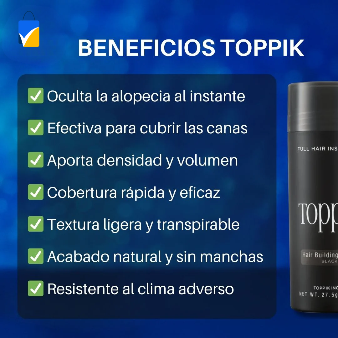 🎁 Toppik | Recupera la apariencia de tu cabello y barba en segundos