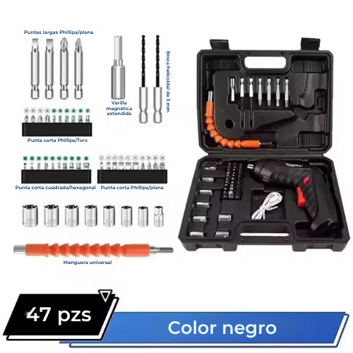 🔧 Kit Destornillador Eléctrico 47 en 1 | Potencia y Precisión en tu mano