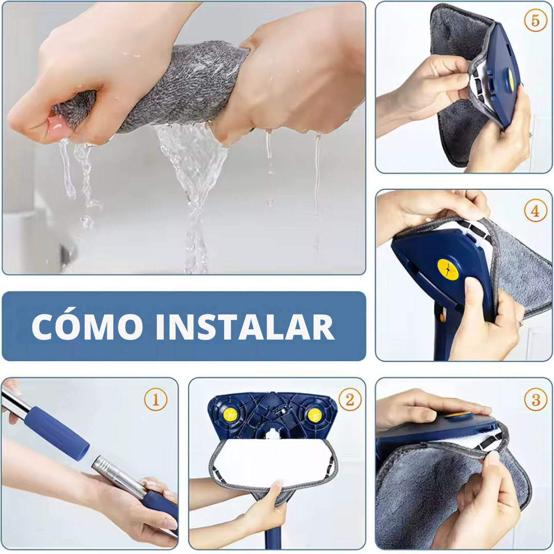 🌀 SpinMop 360™ | Fregona inteligente con escurrido automático